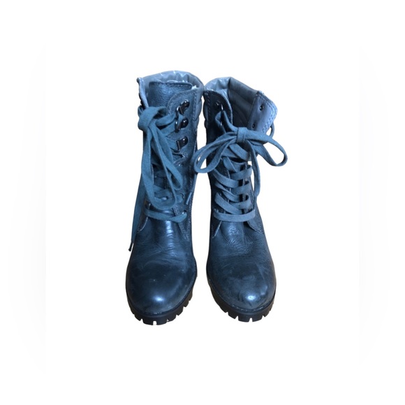 Two Lips | NWOT Green Lace Up Bootie - Picture 3 of 7